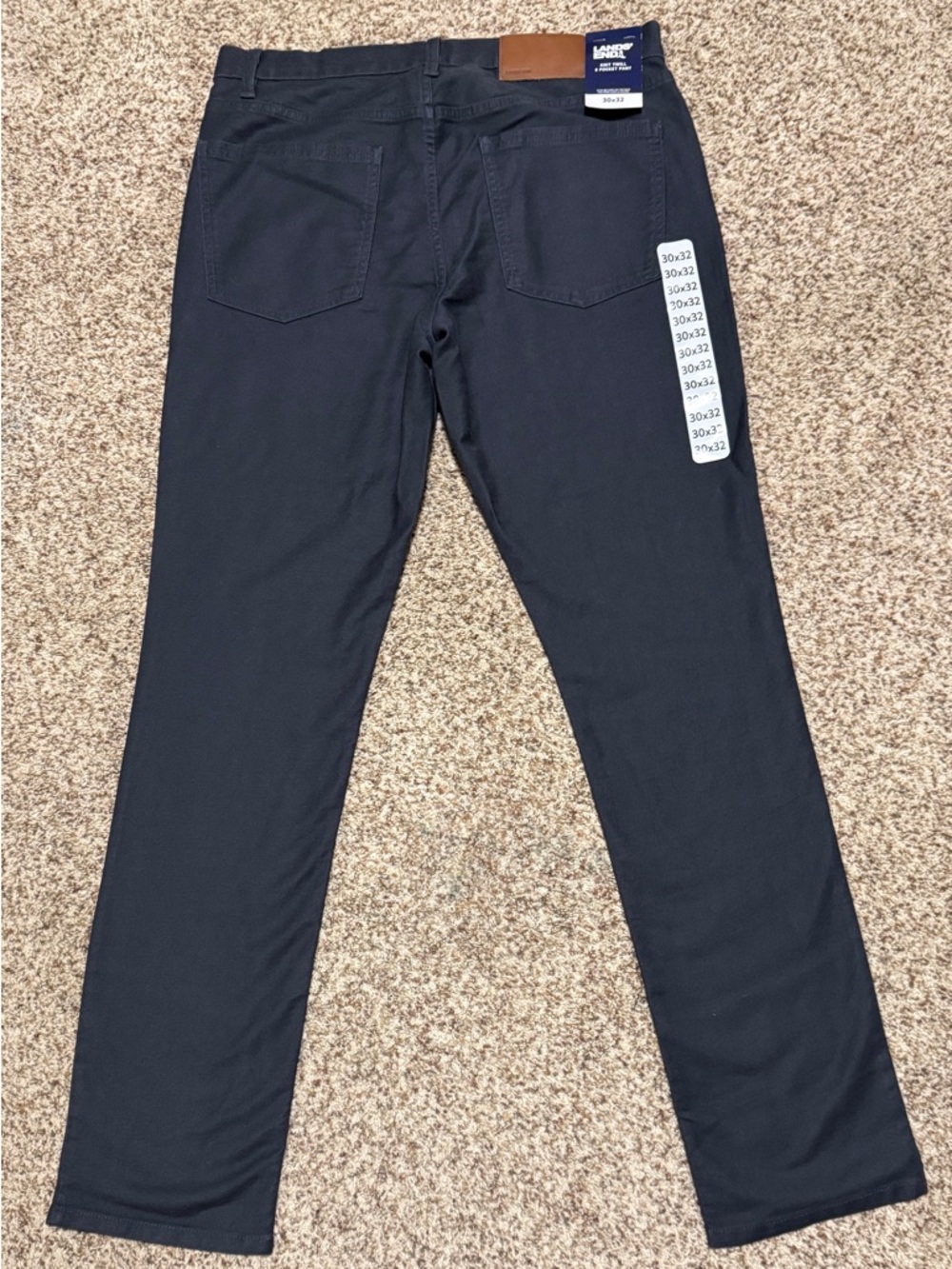 Lands' End Navy Knit Twill 5 Pocket Pants Mens 30 NWT - Picture 3 of 4